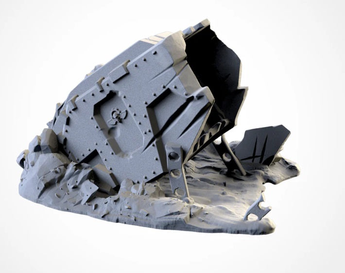 Destroyed troop transport