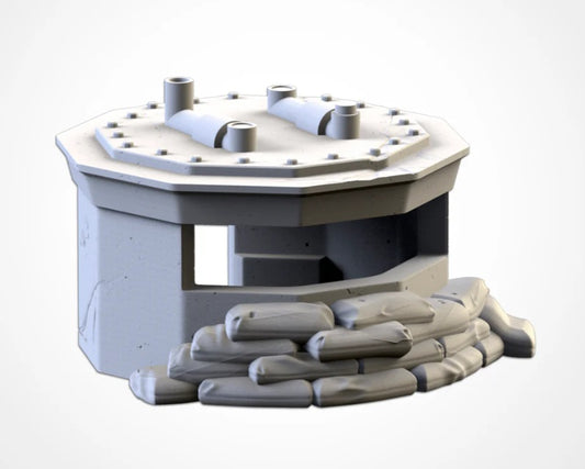 Round Bunker with sandbags