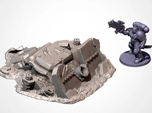 Half an artillery tank